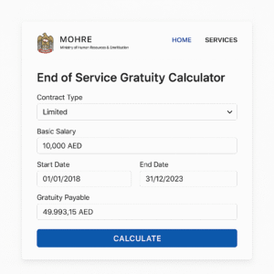 leave salary calculation in uae mohre 