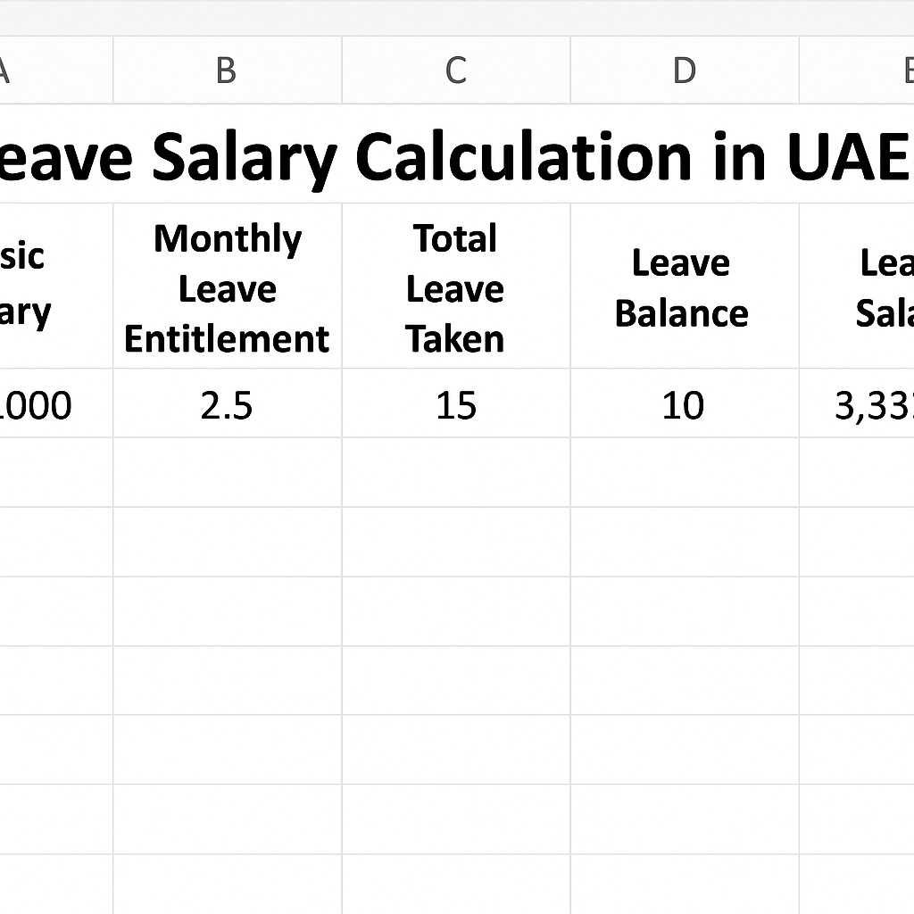 leave salary calculation in uae in excel